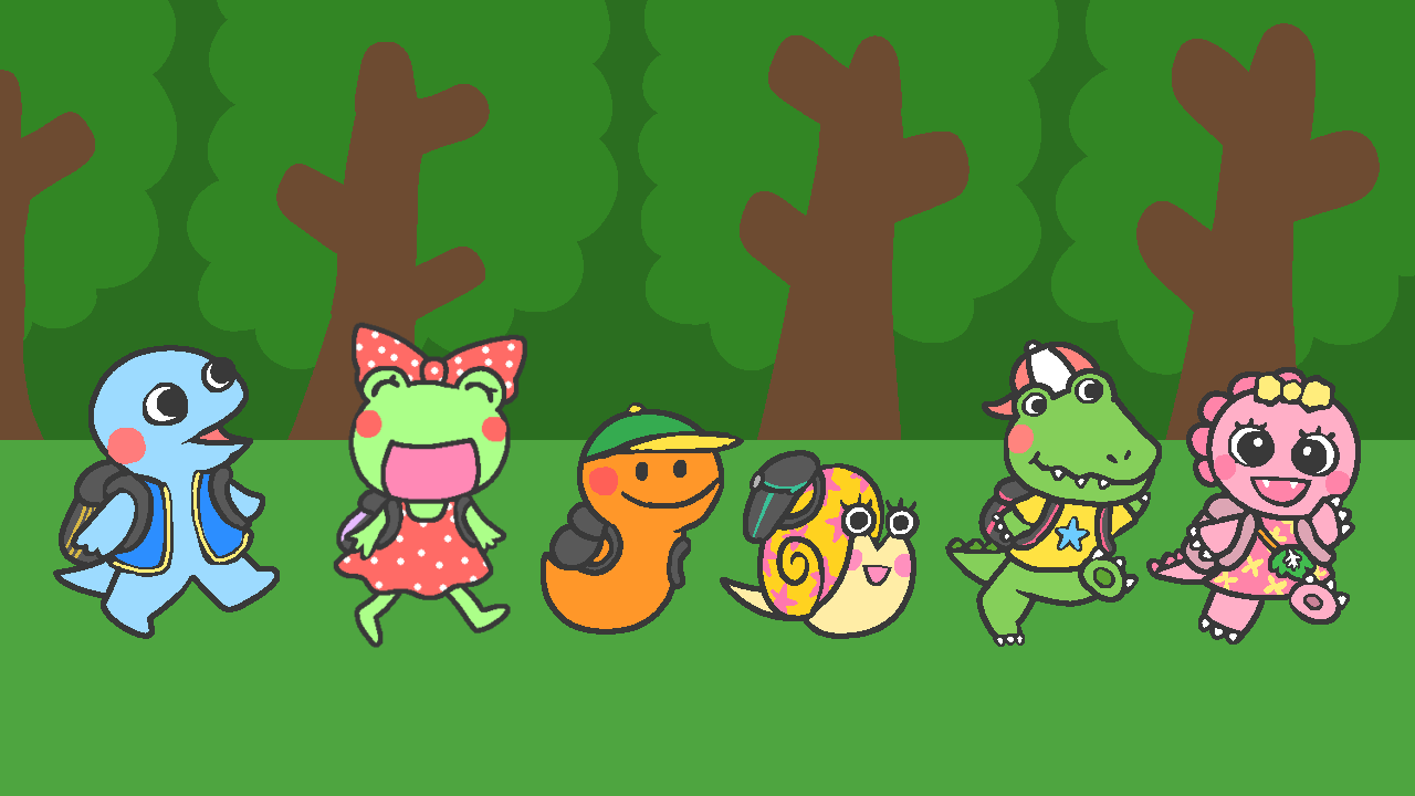 マンナカ小学校の遠足 (あつ森の森)