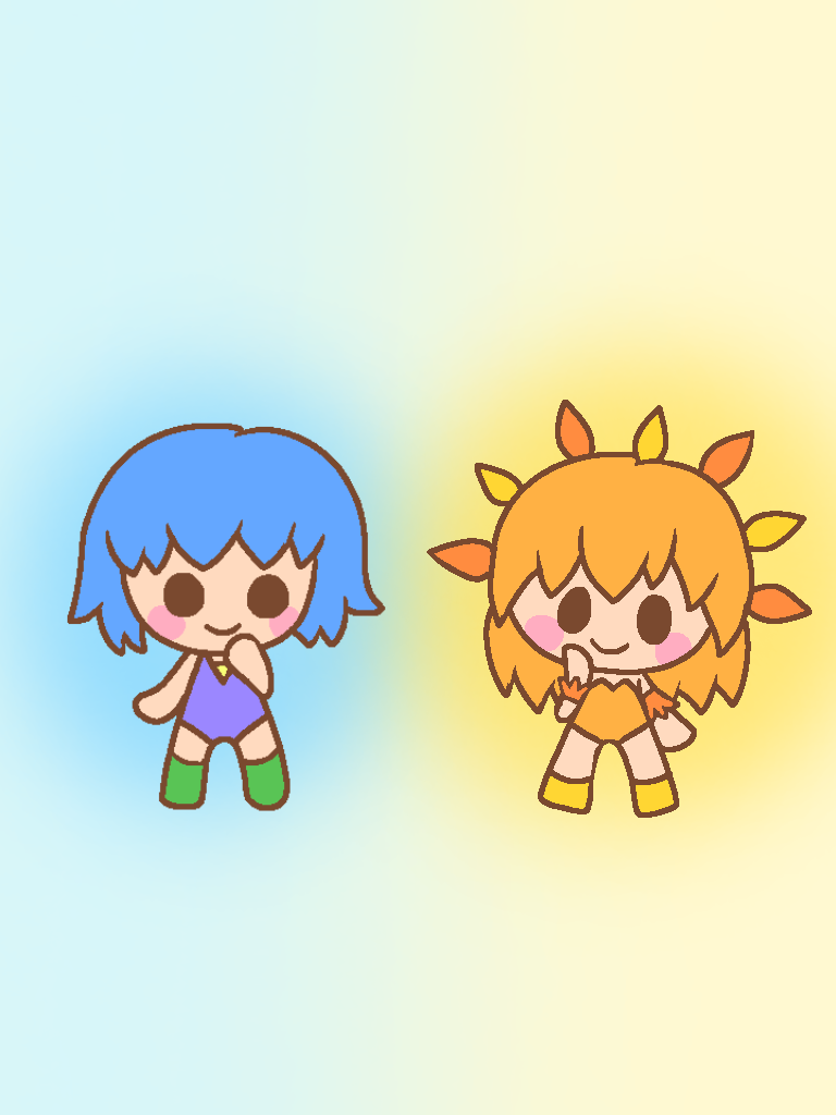 いっずんとあさひくんの擬人化 (水着Ver)