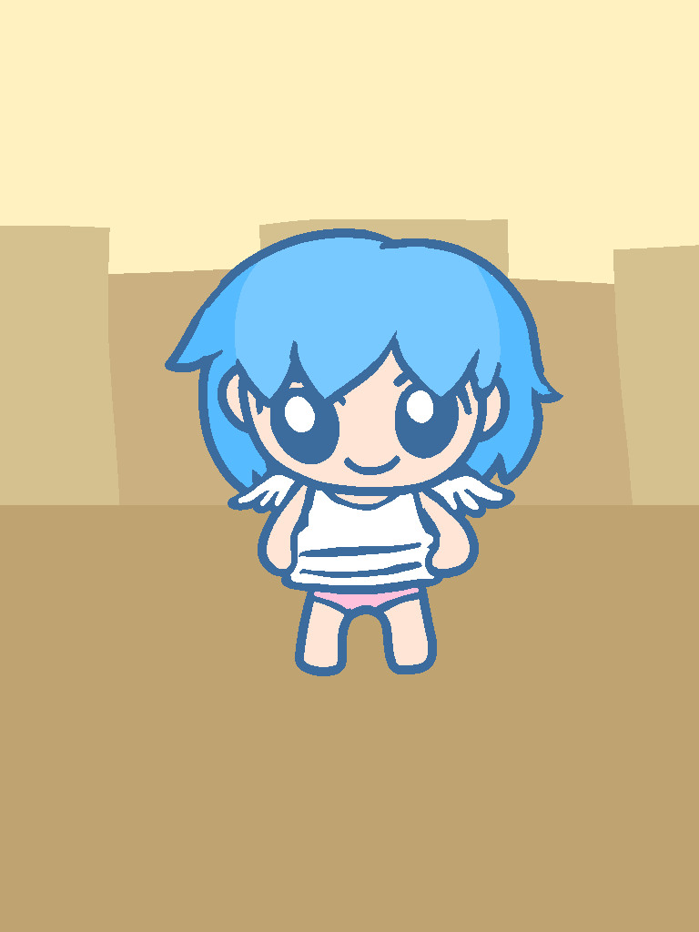 小田急相模原駅のまえでパンツを出すつばさちゃん