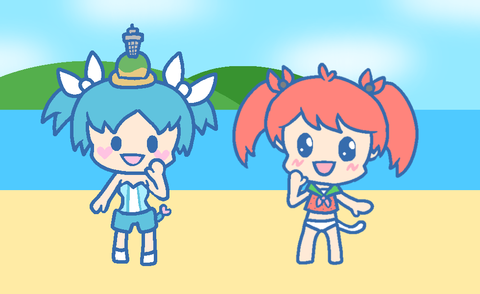 水着ゆるキャラはどっち？