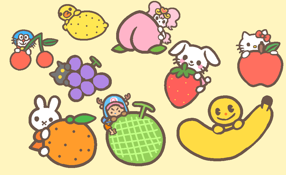 フルーツコラボのキャラクター