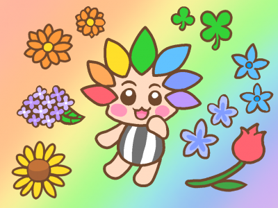 虹色の髪のざまりん