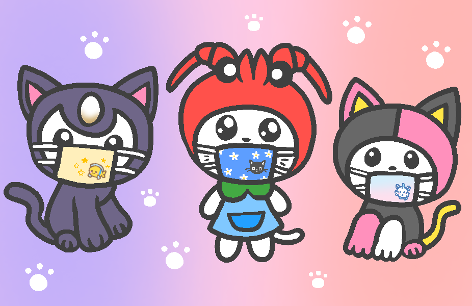 マスクしているキャラクター