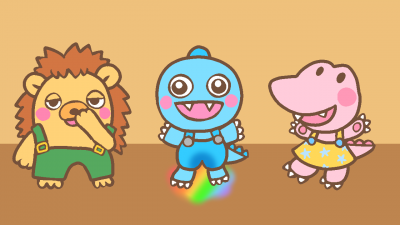 がんぺーちゃんの虹色おしっこ