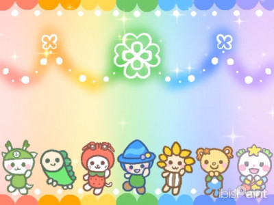 虹色探し (昔風の絵)